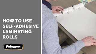 How to Use Fellowes SelfAdhesive Laminating Roll [upl. by Schechter78]