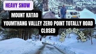 HEAVY SNOW AT LACHUNG  MOUNT KATAO  NORTH SIKKIM  YOUMTHANG  ZERO POINT ROAD CLOSED [upl. by Padget416]