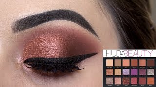 Huda Beauty Desert Dusk Palette  Mini Eye Makeup Tutorial [upl. by Gresham403]