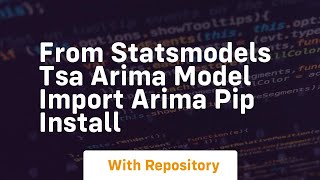 from statsmodels tsa arima model import arima pip install [upl. by Hachmann618]