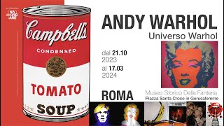 ANDY WARHOL inaugurazione mostra a Roma Museo Storico della Fanteria Universo Warhol [upl. by Adimra]