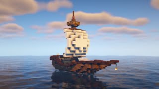 Minecraft  How to Build a Medieval Ship  Build Tutorial [upl. by Nomla93]