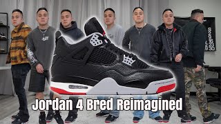 10 Outfits feat Jordan 4 Bred Reimagined Are these a COP or FLOP [upl. by Audre]