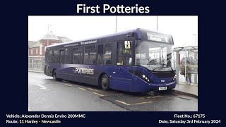 First Potteries  Alexander Dennis Enviro 200MMC  67175 YX66WBN [upl. by Adila]