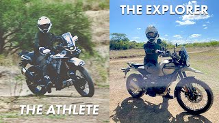 CFMOTO 450MT vs Himalayan 450 First Impressions on a Flat Track amp Specs Comparison [upl. by Joshuah]