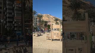 Postiguet Beach amp Santa Barbara Castle  Alicante 4K Short [upl. by Blaire]