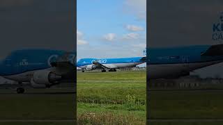 KLM Boeing 747406 take off Schiphol Airport [upl. by Fabi]