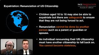 Expatriation Renunciation of US Citizenship [upl. by Aicenad]