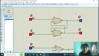 Percobaan Rangkaian FlipFlop RS dengan Gerbang NAND dan NOR menggunakan Software Proteus [upl. by Aisa157]