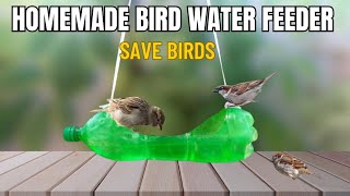 How To Make A Bird Water Feeder  DIY Homemade Plastic Bottle Bird Water Feeder [upl. by Westerfield]