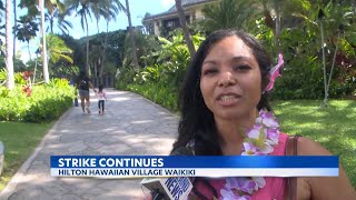 Vacationers fed up with poor service as strike drags on at Hilton Hawaiian Village [upl. by Artkele468]