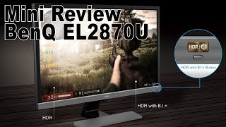 Mini Review BenQ EL2870U 4k HDR Monitor Werbung [upl. by Fleeman615]