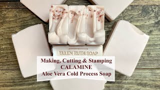 How To Make White Tea amp Ginger CALAMINE Aloe Vera Cold Process Soap  Ellen Ruth Soap [upl. by Llerod98]