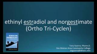 How to pronounce ethinyl estradiol  norgestimate Ortho Tri Cyclen Memorizing Pharmacology [upl. by Gathard532]