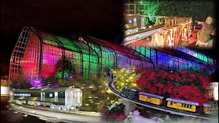 Model trains family Lauritzen Gardens holidays Bright Nights Dec 27 2019 [upl. by Vinaya]