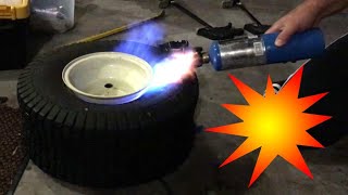 🔥💥 Inflating Tire with Fire in an instant [upl. by Nork]