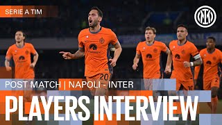 CALHANOGLU AND BARELLA  NAPOLI 03 INTER  PLAYERS INTERVIEW 🎙️⚫🔵 [upl. by Trow]