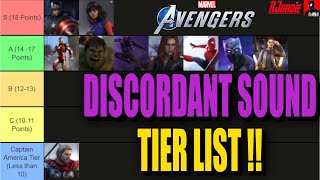 Marvels Avengers  Discordant Sound Elite Raid  Tier List [upl. by Akihdar]