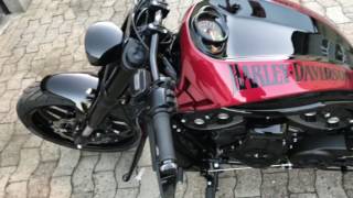 Harley Davidson VRod Night Rod 2017 Custom Candyred amp Black Airride 280er rear 130er front [upl. by Rehpotsirhcnhoj]