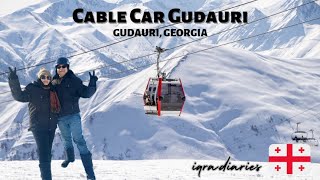 Cable Car Gudauri  Gudauri Ski Resort  Longest Cable Car Georgia  Budget Friendly  iqradiaries [upl. by Leatrice234]