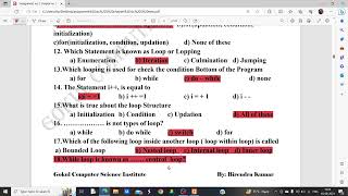 Assignment Answer Sheet  Part 2  Gokul Computer [upl. by Aiciles]