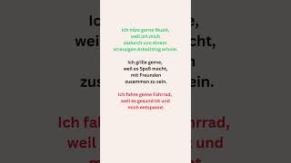 Was machst du gerne am Wochenende germanlevelb1  alltagsdeutsch  germangrammar  deutsch [upl. by Eedolem]