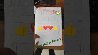 Complete ECG Holter report cardiography reels shortvideo cardiorespiratory shorts short [upl. by Anyt]