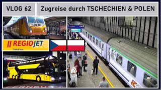 CZ RegioJet Zug amp Fernbus Test  PL Warschau VT614 TLK Fahrt  Vlog 62 [upl. by Hogan270]