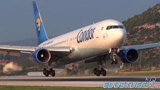 Amazing Closeup Boeing 767 Morning Landing at Split Airport SPULDSP [upl. by Vatsug]