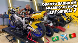 BRASILEIRO ABRE OFICINA DE MOTO EM PORTUGAL E FAZ SUCESSO  Conrado Vlogs [upl. by Roice]