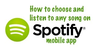 English How to Choose and Listen to any Song on Spotify mobile app [upl. by Aleahs]