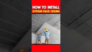 How to install gypsum false ceiling shortsvideo shortfeed shortsvideoceilingprice [upl. by Jervis]