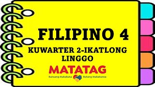 FILIPINO 4 MATATAG Q2 WEEK 3PANSARILING TALAMBUHAY TALAARAWAN DENOTASYON AT KONOTASYON [upl. by Ahtebbat333]