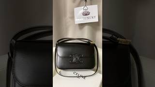 CELINE Triomphe Bag in black color Celine Triomphe celinetriomphe Celinebag bagcollection [upl. by Leavitt]