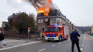 Beauraing maison en feu 10032021 [upl. by Francklin]