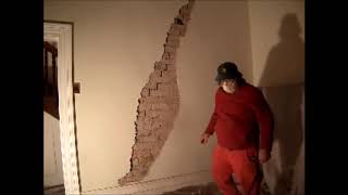 Movie Large Strucural Crack Repair in Solid brick House [upl. by Eneirda]