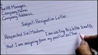 Resignation Letter For Company  Resignation Letter  How To Write Resignation Letter [upl. by Tatman]