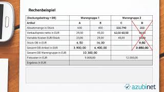 Übungsaufgabe Kosten und Leistungsrechnung  Geschäftsprozesse Abschlussprüfung Einzelhandel [upl. by Volpe]