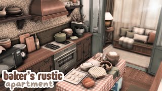 bakers rustic apartment 🥐 The Sims 4 apartment renovation speed build [upl. by Aromas]