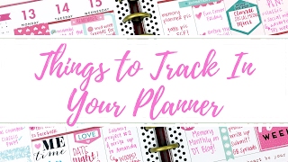 Things to Track in Your Planner [upl. by Lenuahs]