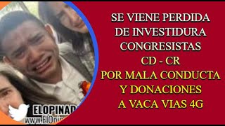 UY TRISTE DIA PARA 3STOS 5ENADOR3S CD CR Y CAMARA PERDERAN INVESTIDURA X VACA VIAS 4G [upl. by Siulegroj]