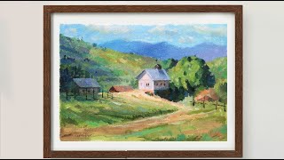 Impressionist Landscape  Easy Painting for Beginners  Acrylic Painting [upl. by Izawa143]