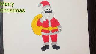 Christmas Drawing  Santa ki Drawing kaise banaye very easy way se [upl. by Anined]