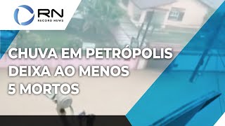 Temporal em Petrópolis deixa ao menos 5 mortos [upl. by Chansoo586]