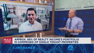 Realty Income Corporation CEO goes oneonone with Jim Cramer [upl. by Ogata]