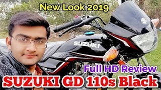 Suzuki GD110s  2019 Model  Black Full Review Full HD [upl. by Nytsua]