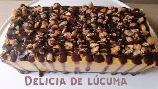 DELICIA DE LUCUMA con GALLETA OREO SIN HORNO Y SUPER Fácil  POSTRES CON LUCUMA [upl. by Sevein438]