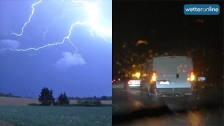 wetteronlinede Unwetter  Platzregen und Hagel 25072015 [upl. by Aicenaj]