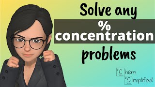 How to solve percent concentration problems even if youre 🤷🏻‍♀️  Dr K [upl. by Kcyrred]