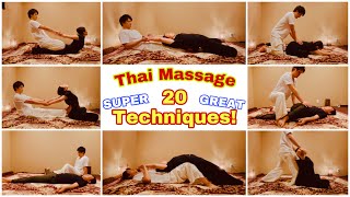 【Super Great】Thai massage techniques20！Thai yoga massagemassage [upl. by Kenlay]